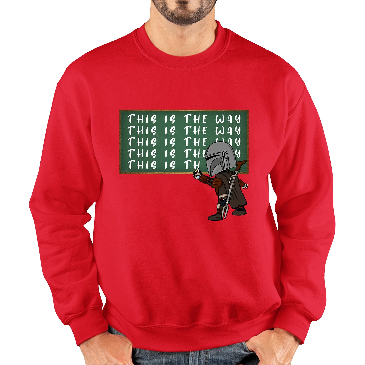 This Is The Way Dadalorian Fight War Warrior With Helmet Funny Gift Unisex Sweatshirt