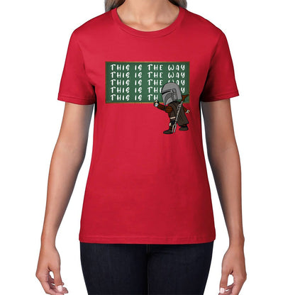 This Is The Way Dadalorian Fight War Warrior With Helmet Funny Gift Womens Tee Top