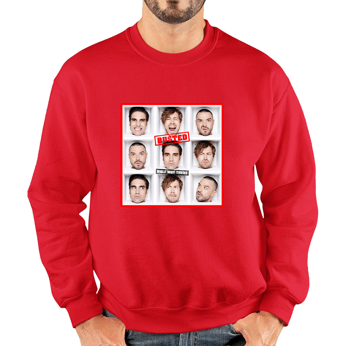Half Way There Studio Album By Busted English Pop Punk Band Busted 20th Anniversary Unisex Sweatshirt