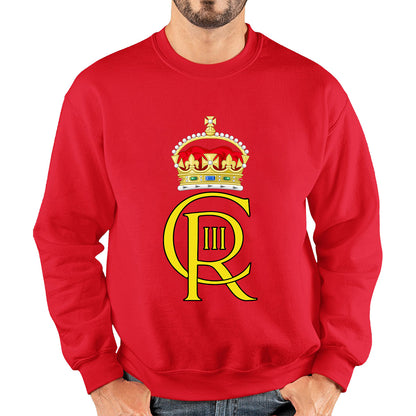 Royal Cypher King Charles III Coronation CR III Ruling Monarch Of Uk Royal Crown Great Britain Unisex Sweatshirt
