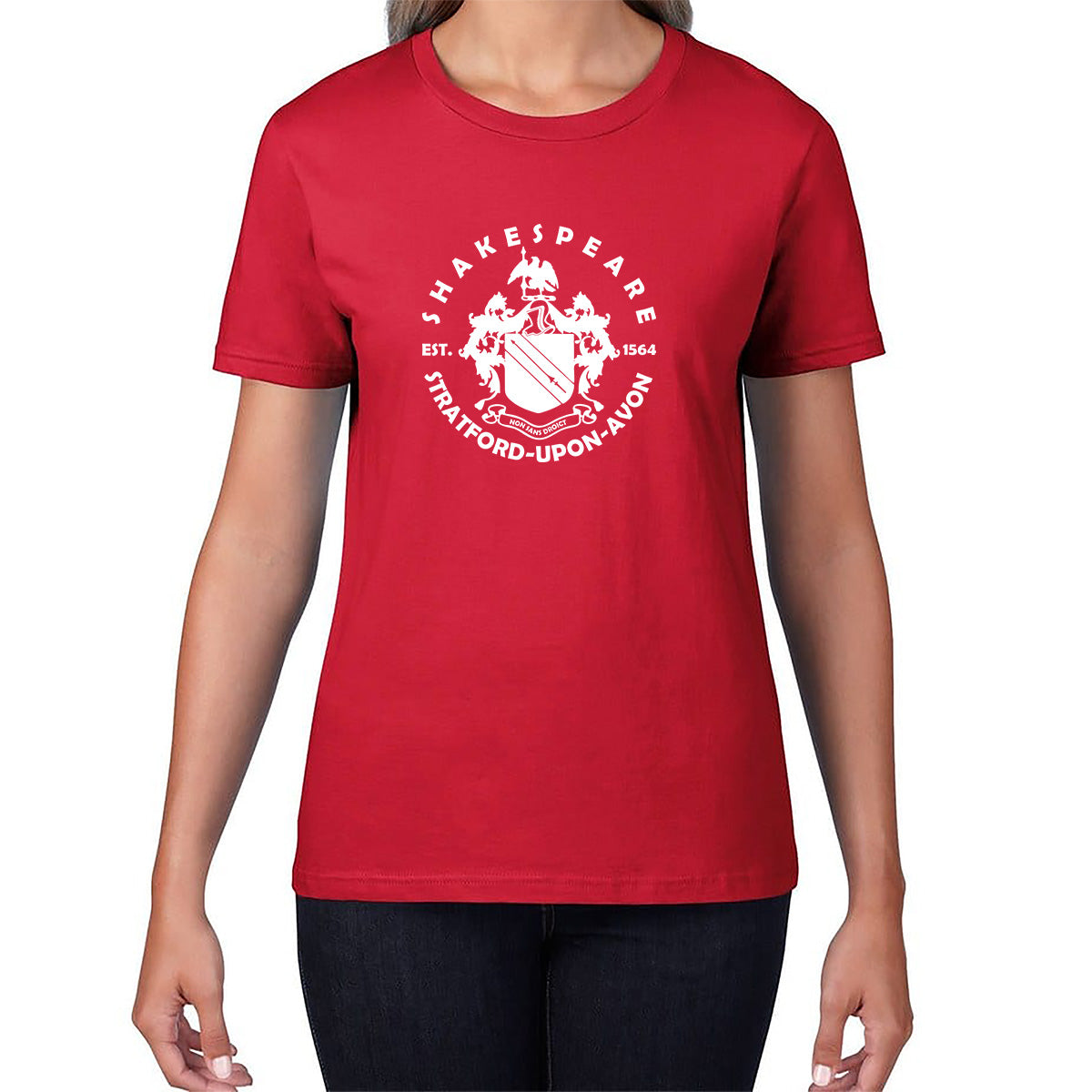 William Shakespeare's Birthplace, Stratford-Upon-Avon, Warwickshire, England, UK National Shakespeare Day Womens Tee Top