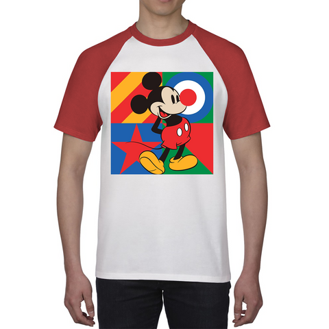 Mickey Mouse Disney Red Nose Day Baseball T Shirt. 50% Goes To Charity