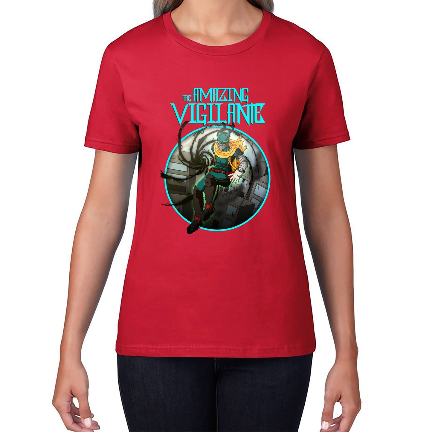 The Amazing Vigilant out of the Dark hole Vintage Graphic Cartoon Series Womens Tee Top