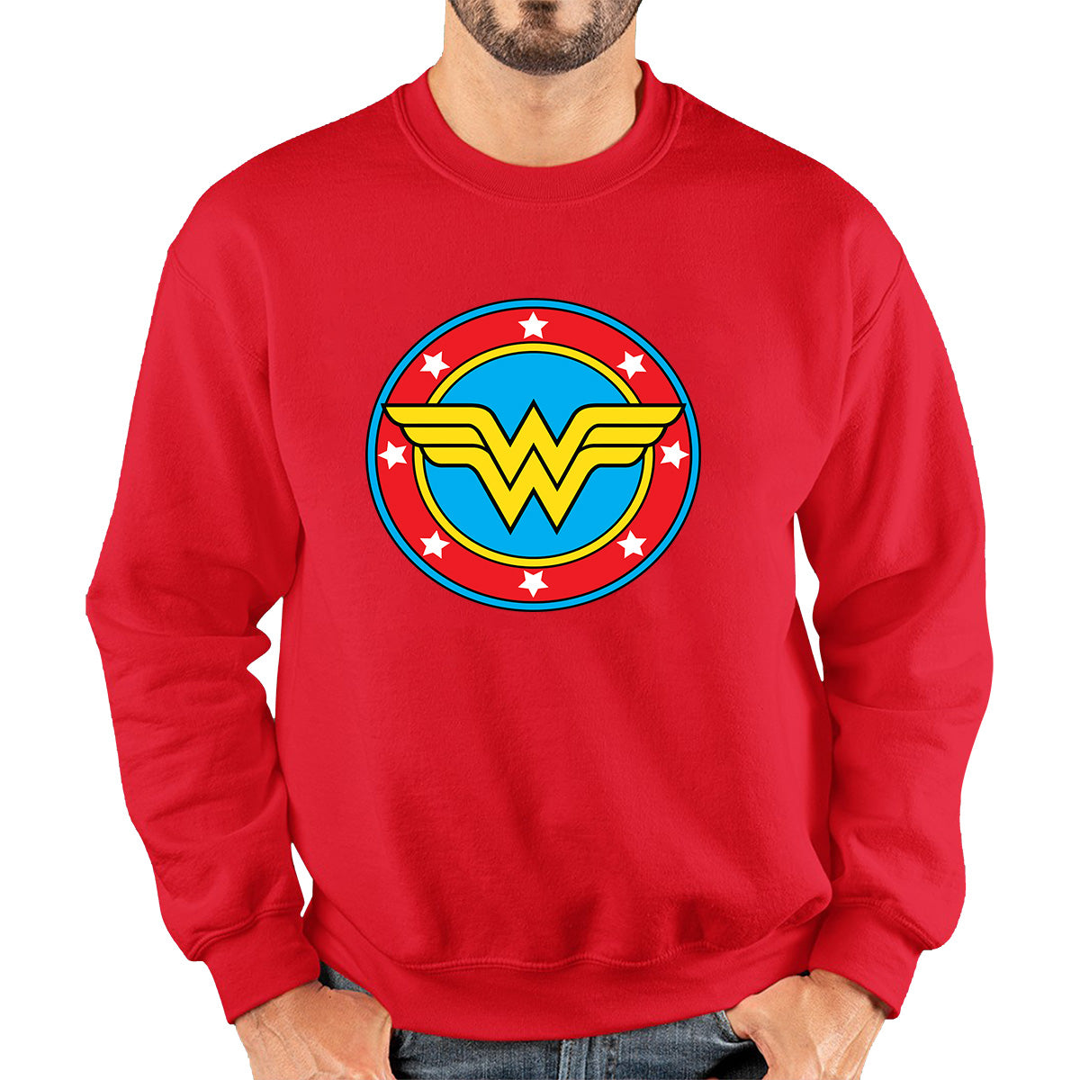 Wonder Woman Shield Logo Superhero Wonder Girl Comic Book Character Super Woman Unisex Sweatshirt