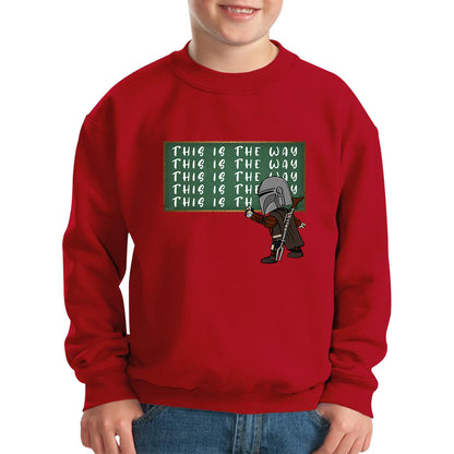 This Is The Way Dadalorian Fight War Warrior With Helmet Funny Gift Kids Jumper