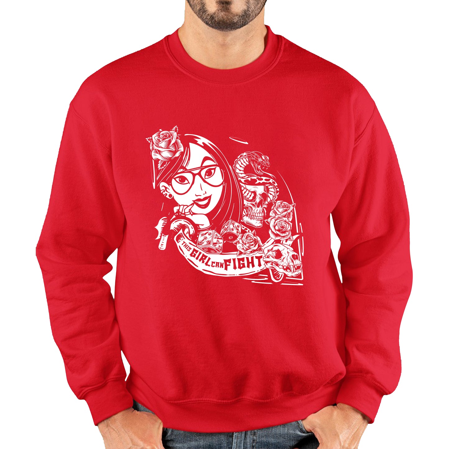 Punk Fashion Princess Molan Inspired a Girl Can Fight Rock Retro Movie Unisex Sweatshirt