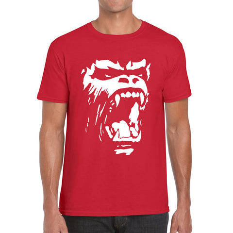 Gorilla Roar Angry Face Gym Workout Fitness Gym Clothing Workout Training Bodybuilding Mens Tee Top