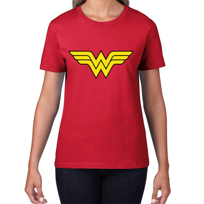 Wonder Woman Logo Superhero Wonder Girl Super Woman Comic Book Character Womens Tee Top