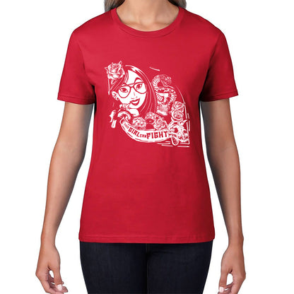 Punk Fashion Princess Molan Inspired a Girl Can Fight Rock Retro Movie Womens Tee Top