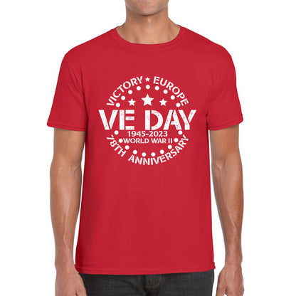 Victory In Europe VE Day 1945-2023 78th Anniversary Armed Forces Victory Day Remembrance Day Mens Tee Top