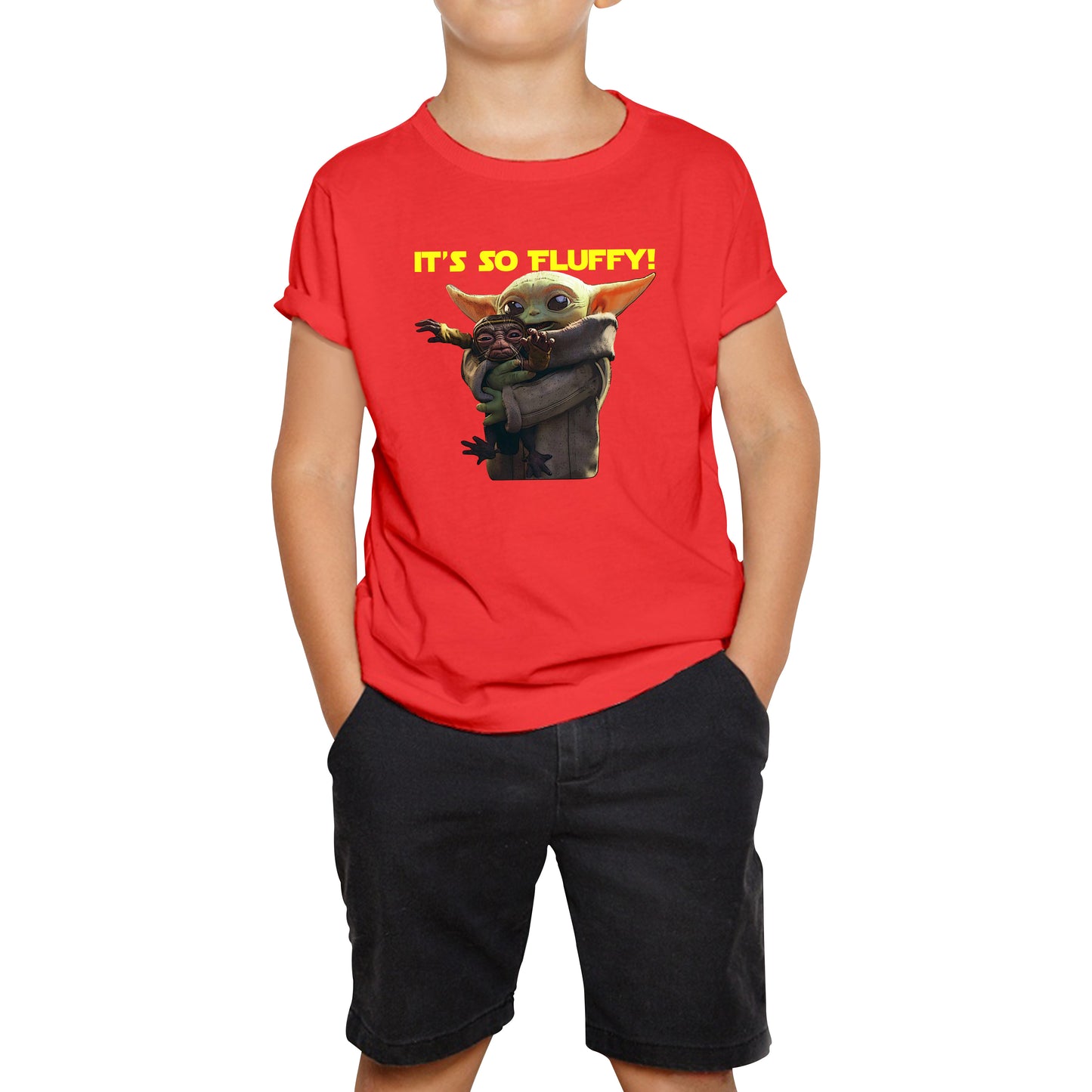 It's So Fluffy Feed Me I'm Pretty Stop Wars Dandalorian Movie Series Kids Tee