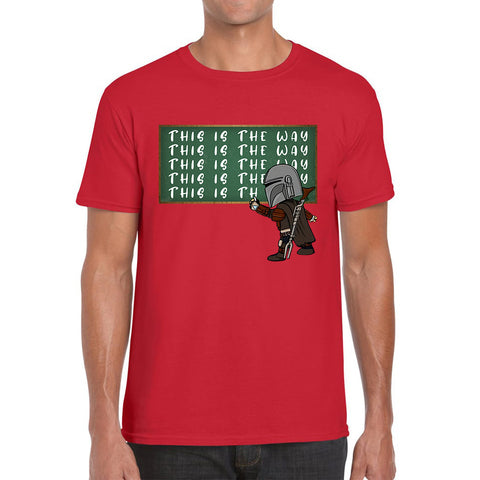 This Is The Way Dadalorian Fight War Warrior With Helmet Funny Gift Mens Tee Top