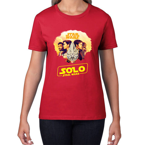 Star Wars Solo Chewie Lando Qira Characters Solo A Star Wars Story Sci-fi Action Adventure Movie Galaxy's Edge Trip Womens Tee Top