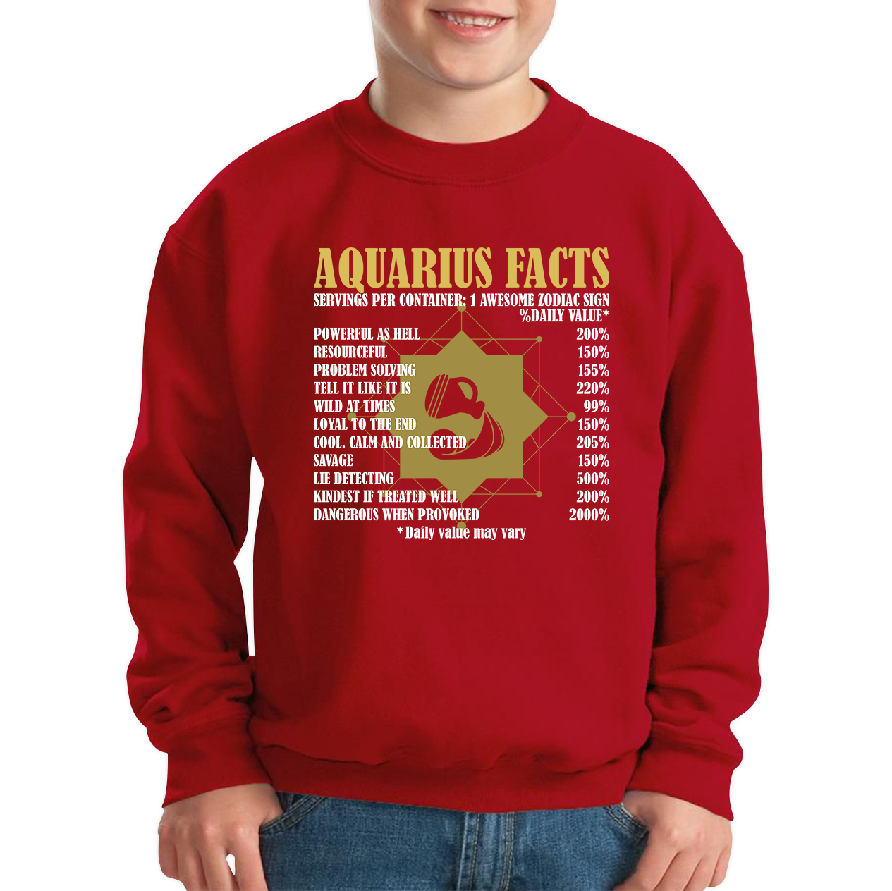 Aquarius Facts Horoscope Zodiac Astrological Sign Astrology Signs Birthday Present Kids Jumper