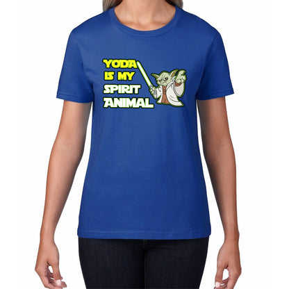 Yoda Is My Spirit Animal Yoda Legendary Jedi Master Disney Star Wars Day 46th Anniversary Womens Tee Top