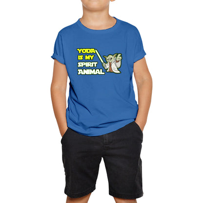 Yoda Is My Spirit Animal Yoda Legendary Jedi Master Disney Star Wars Day 46th Anniversary Kids T Shirt