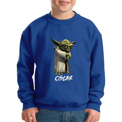 Personalized Yoda May The 4th Be With You Green Humanoid Alien Star Wars Day Disney Star Wars 46th Anniversary Kids Jumper