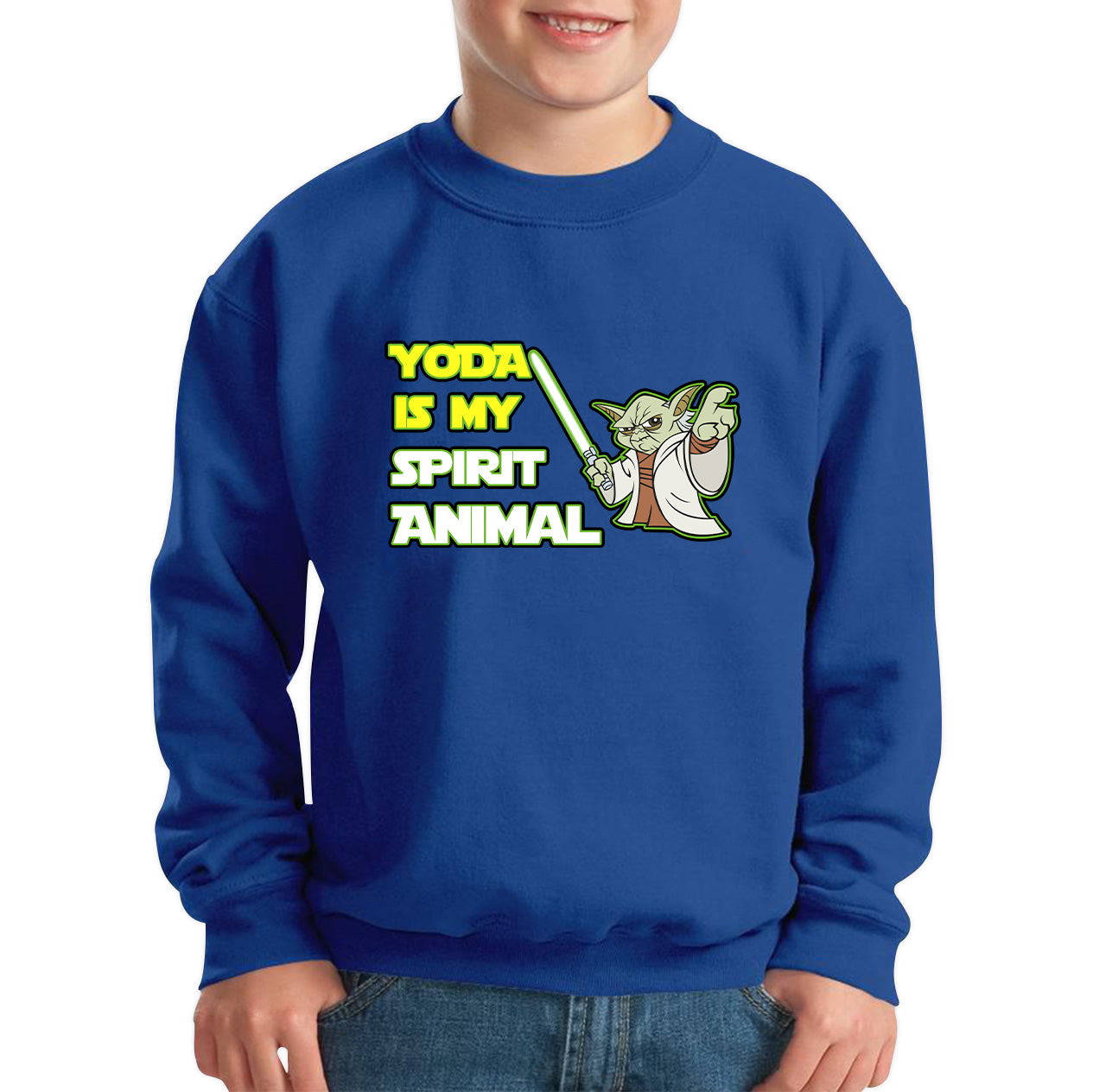 Yoda Is My Spirit Animal Yoda Legendary Jedi Master Disney Star Wars Day 46th Anniversary Kids Jumper