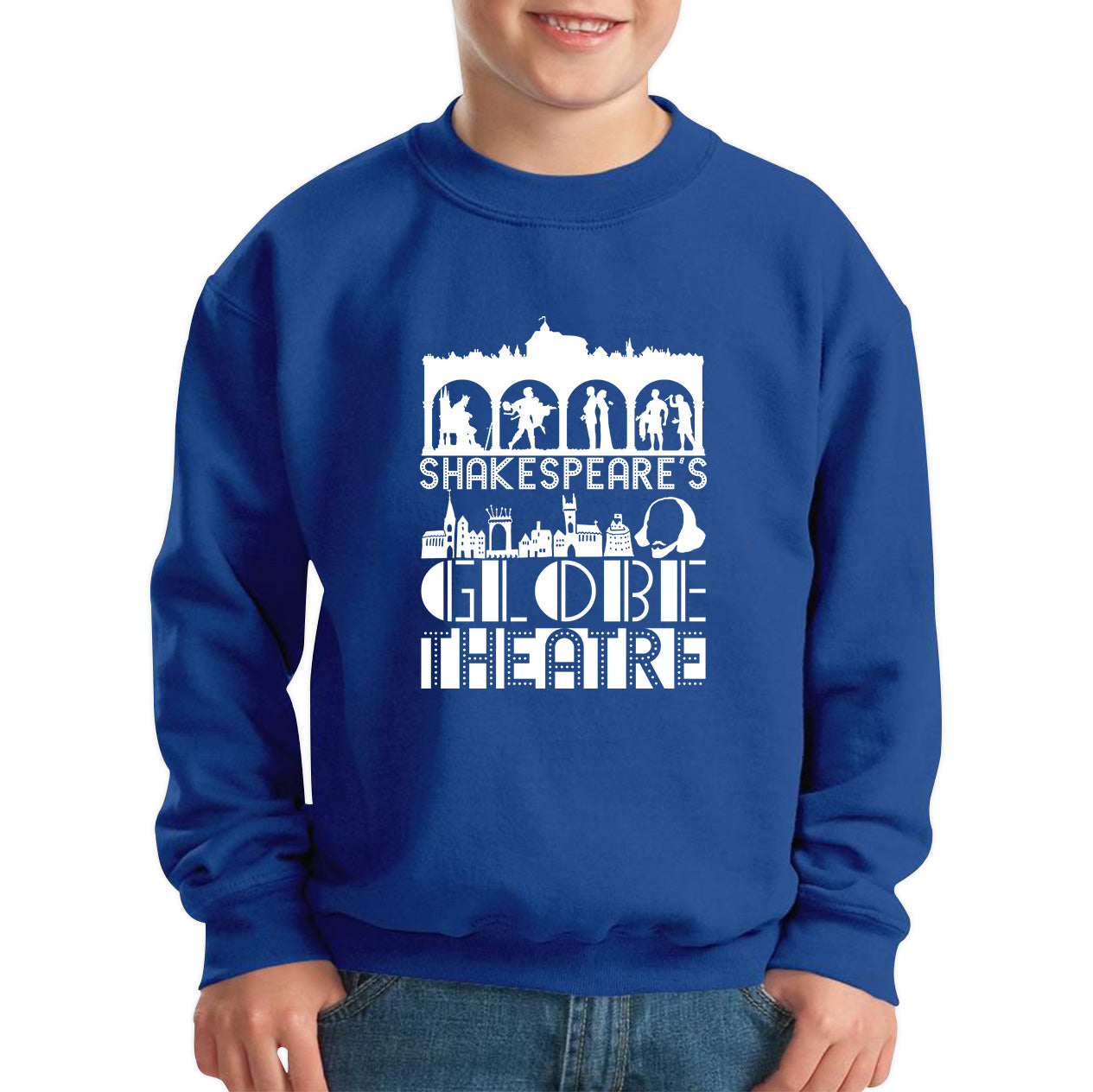 William Shakespeare's English Playwright, Poet And Actor National Shakespeare Day Kids Jumper