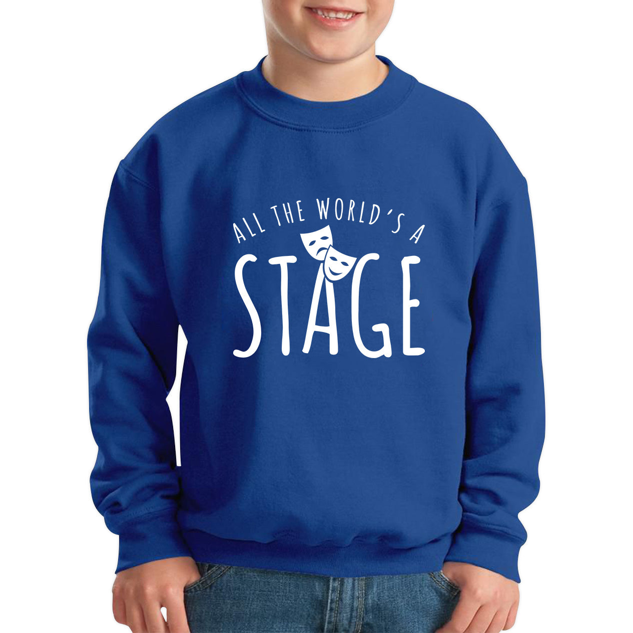 All The World’s A Stage By William Shakespeare Quote National Shakespeare Day Kids Jumper