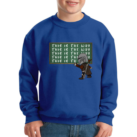 This Is The Way Dadalorian Fight War Warrior With Helmet Funny Gift Kids Jumper