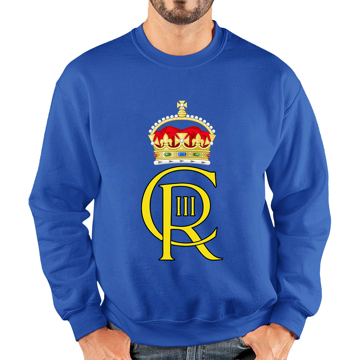 Royal Cypher King Charles III Coronation CR III Ruling Monarch Of Uk Royal Crown Great Britain Unisex Sweatshirt