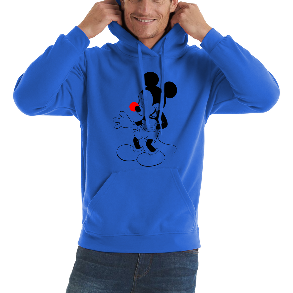 Disney Mickey Mouse Red Nose Day Adult Hoodie. 50% Goes To Charity