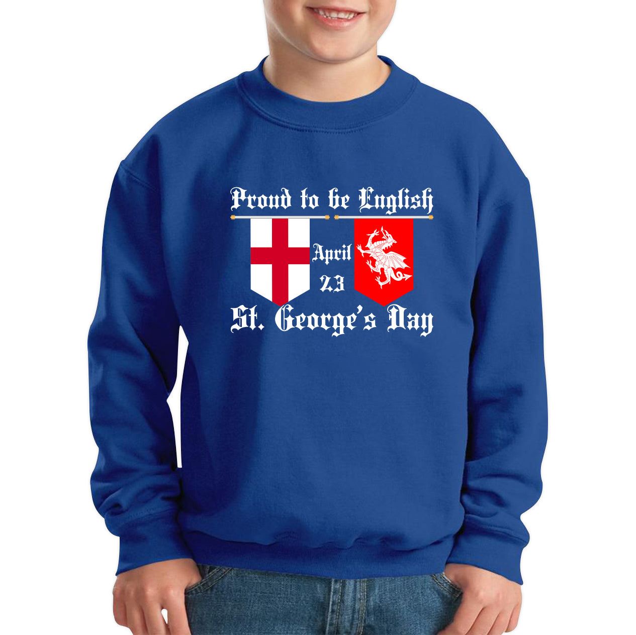 Proud To Be English St George's Day Flags Of Wales And England Welsh And English Relations St George Day Kids Jumper