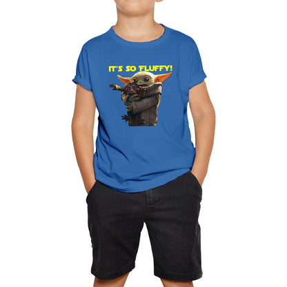 It's So Fluffy Feed Me I'm Pretty Stop Wars Dandalorian Movie Series Kids Tee