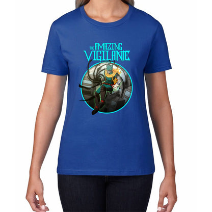 The Amazing Vigilant out of the Dark hole Vintage Graphic Cartoon Series Womens Tee Top