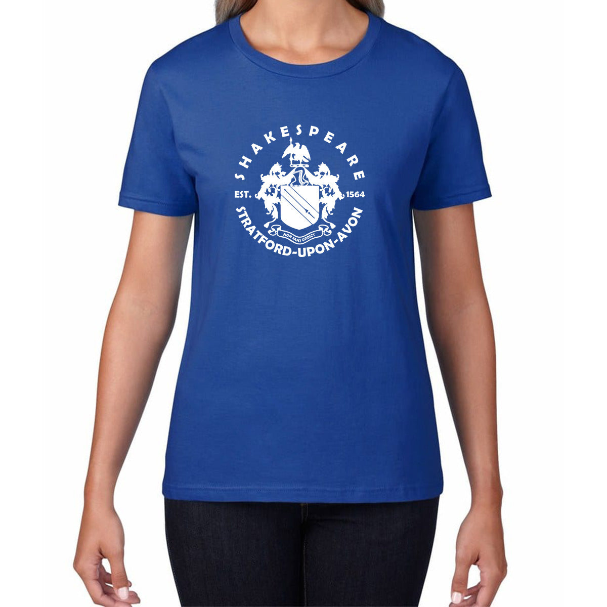 William Shakespeare's Birthplace, Stratford-Upon-Avon, Warwickshire, England, UK National Shakespeare Day Womens Tee Top