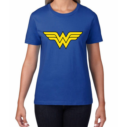 Wonder Woman Logo Superhero Wonder Girl Super Woman Comic Book Character Womens Tee Top