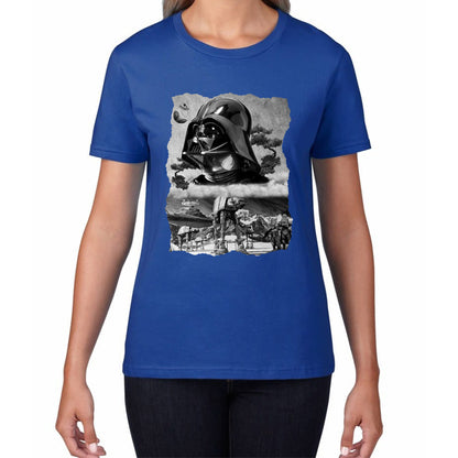 The Force Is Strong With This One Vintage Poster Graphic Movie Series Womens Tee Top