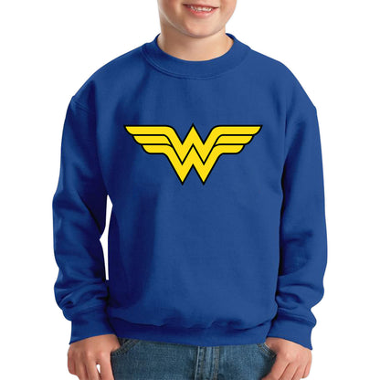 Wonder Woman Logo Superhero Wonder Girl Super Woman Comic Book Character Kids Jumper