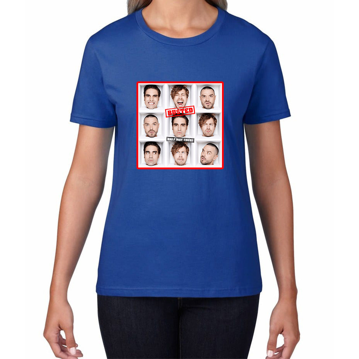 Half Way There Studio Album By Busted English Pop Punk Band Busted 20th Anniversary Womens Tee Top