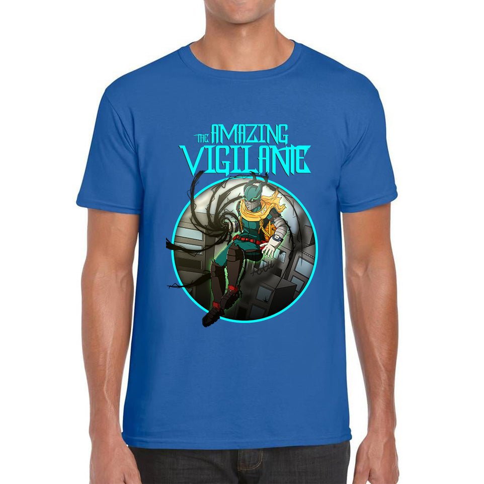 The Amazing Vigilant out of the Dark hole Vintage Graphic Cartoon Series Mens Tee Top