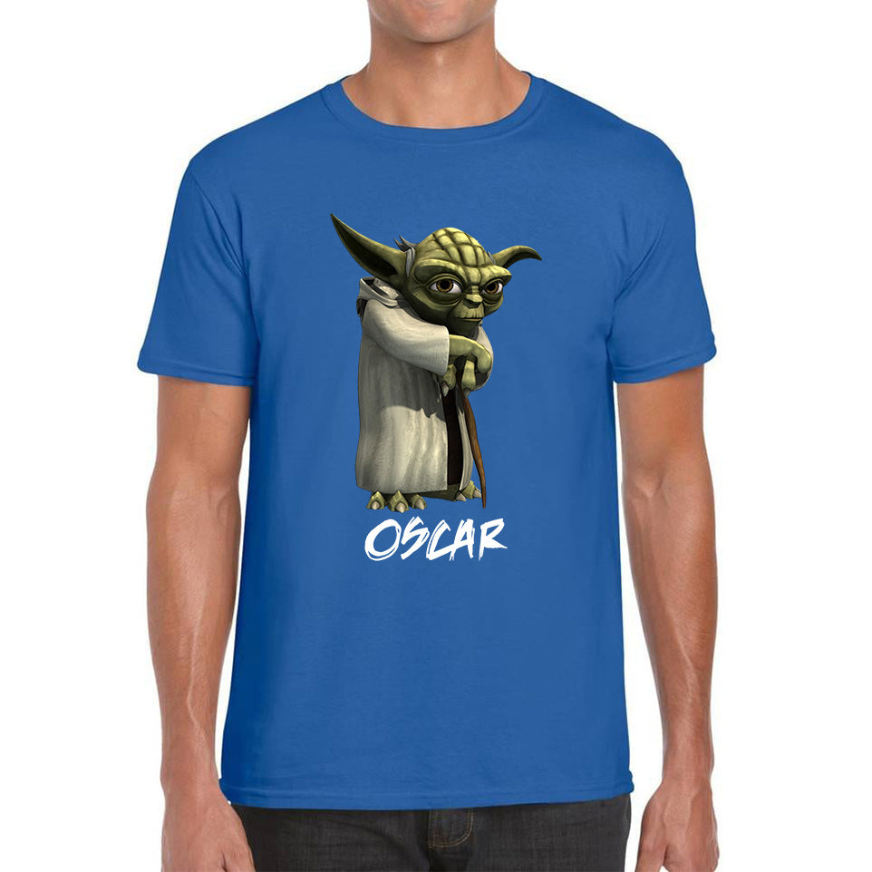 Personalized Yoda May The 4th Be With You Green Humanoid Alien Star Wars Day Disney Star Wars 46th Anniversary Mens Tee Top
