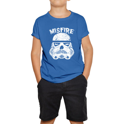 Misfire The Dark Side Made Me Do It Spoof Trooper Armor Helmet Movie Series Kids Tee