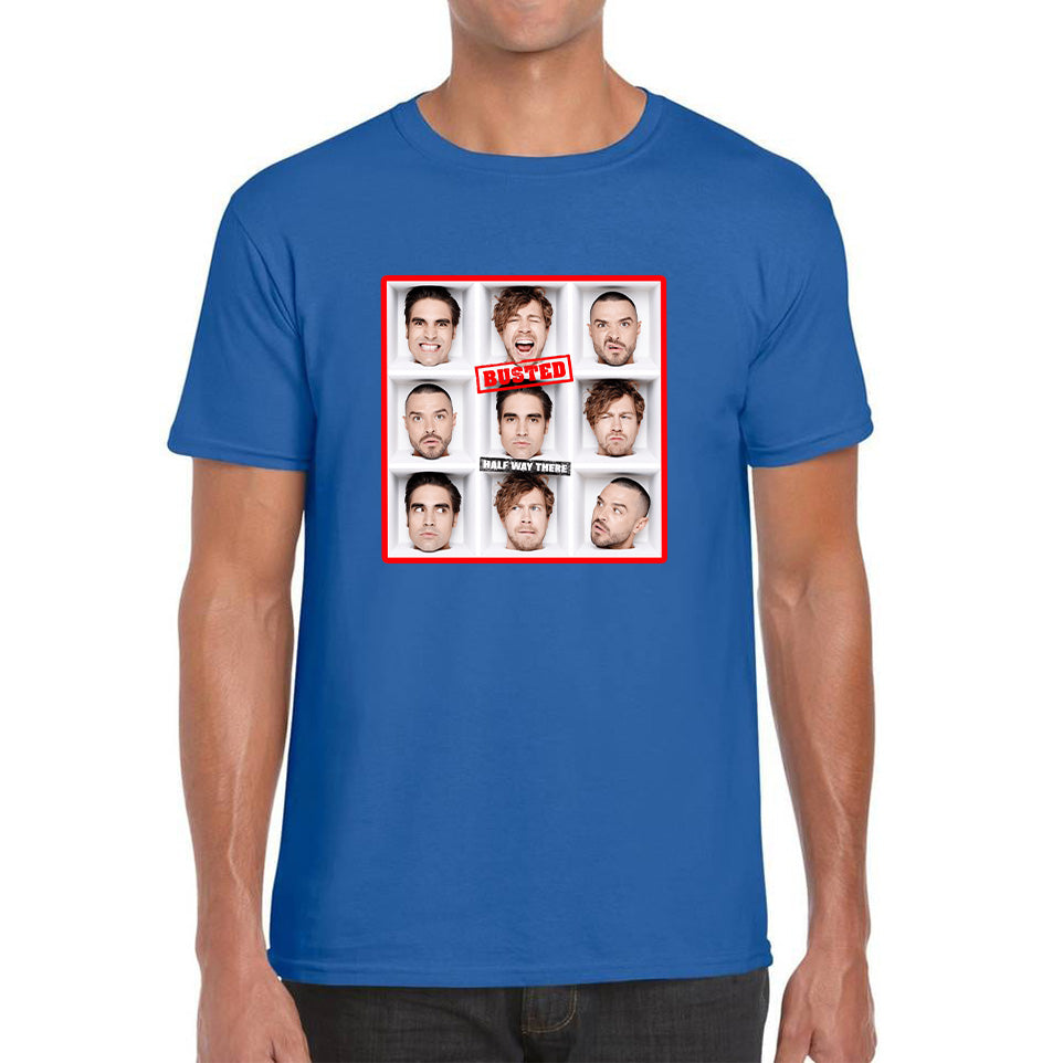 Half Way There Studio Album By Busted English Pop Punk Band Busted 20th Anniversary Mens Tee Top