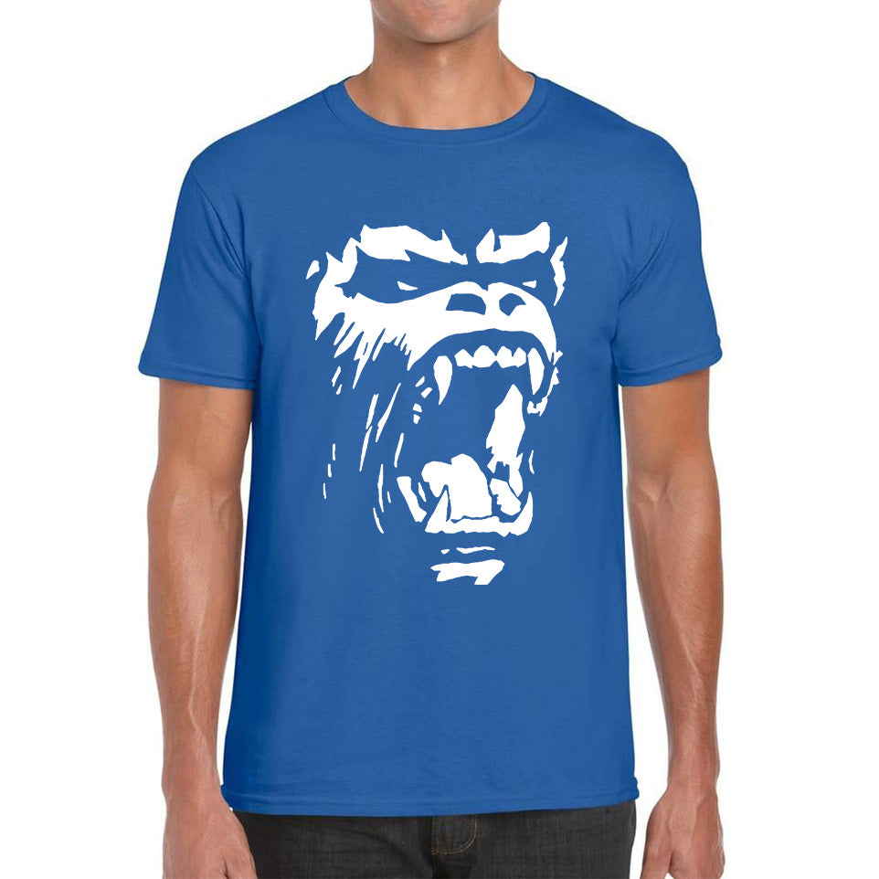 Gorilla Roar Angry Face Gym Workout Fitness Gym Clothing Workout Training Bodybuilding Mens Tee Top