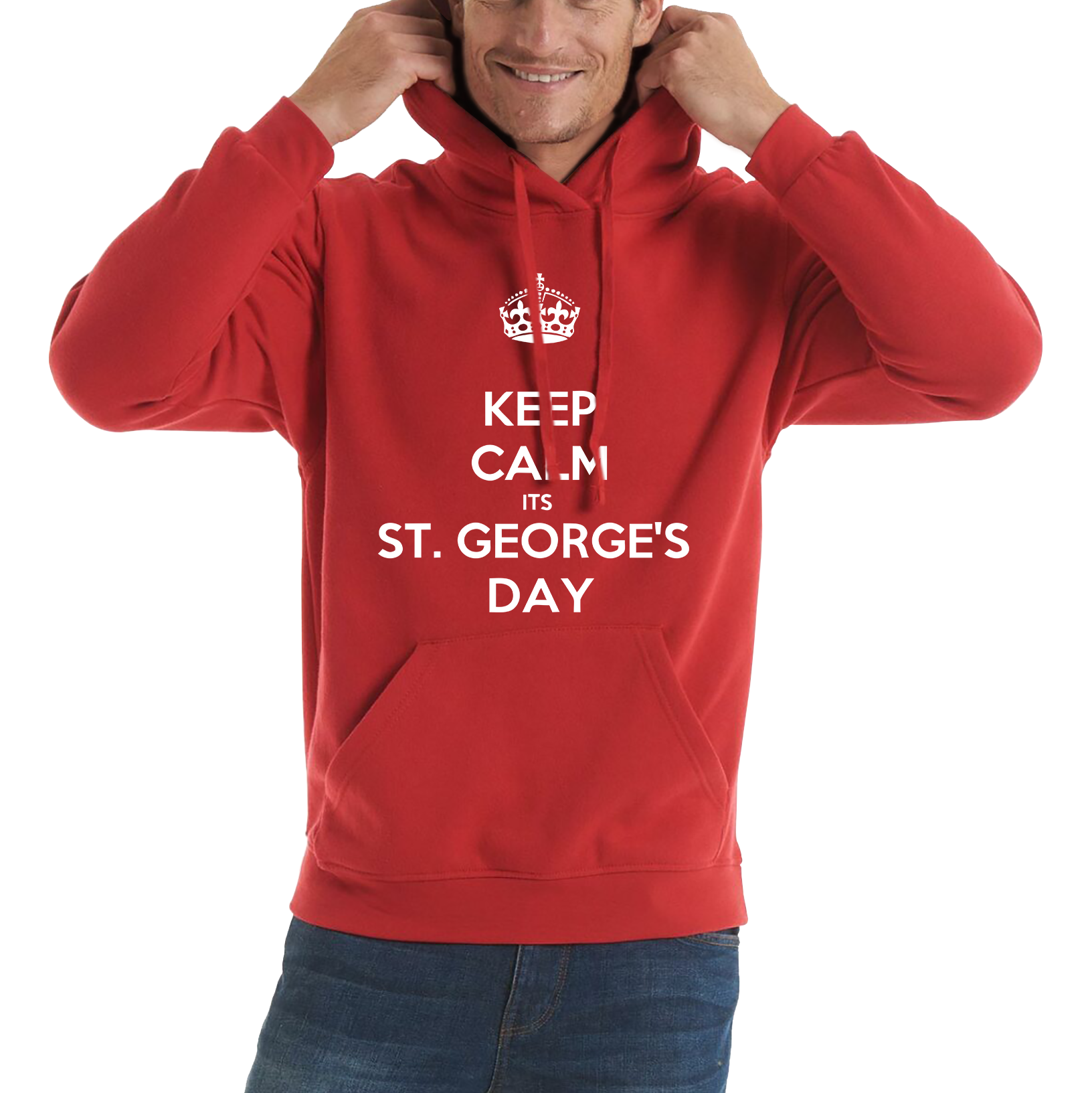 Keep Calm Its St. George's Day Adult Hoodie