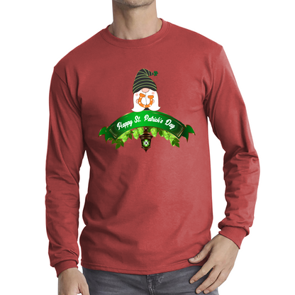 Happy St. Patrick's Day Leprechaun Gnome Irish Gnomes Lucky Gnomes Saint Patricks Day Long Sleeve T Shirt