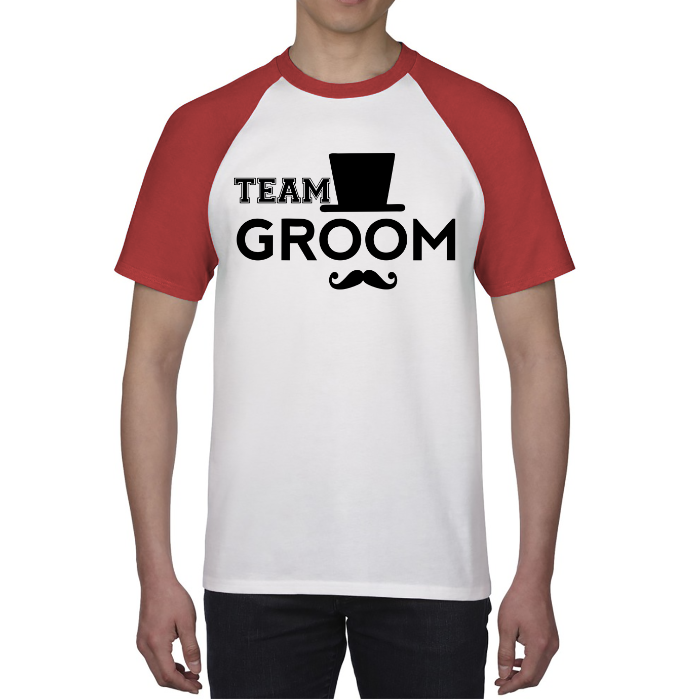 Team Groom Moustache Stage Party Funny Wedding Engagement Groom Stage Parties Baseball T Shirt