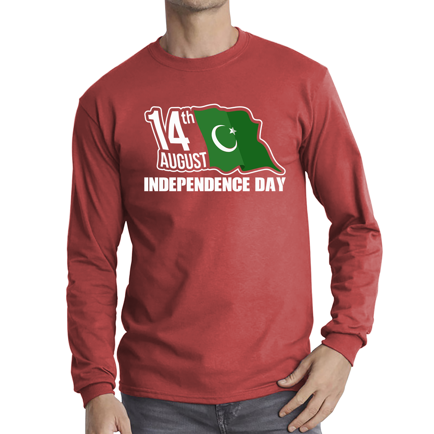 Pakistani Flag Patriotic Long Sleeve T Shirt