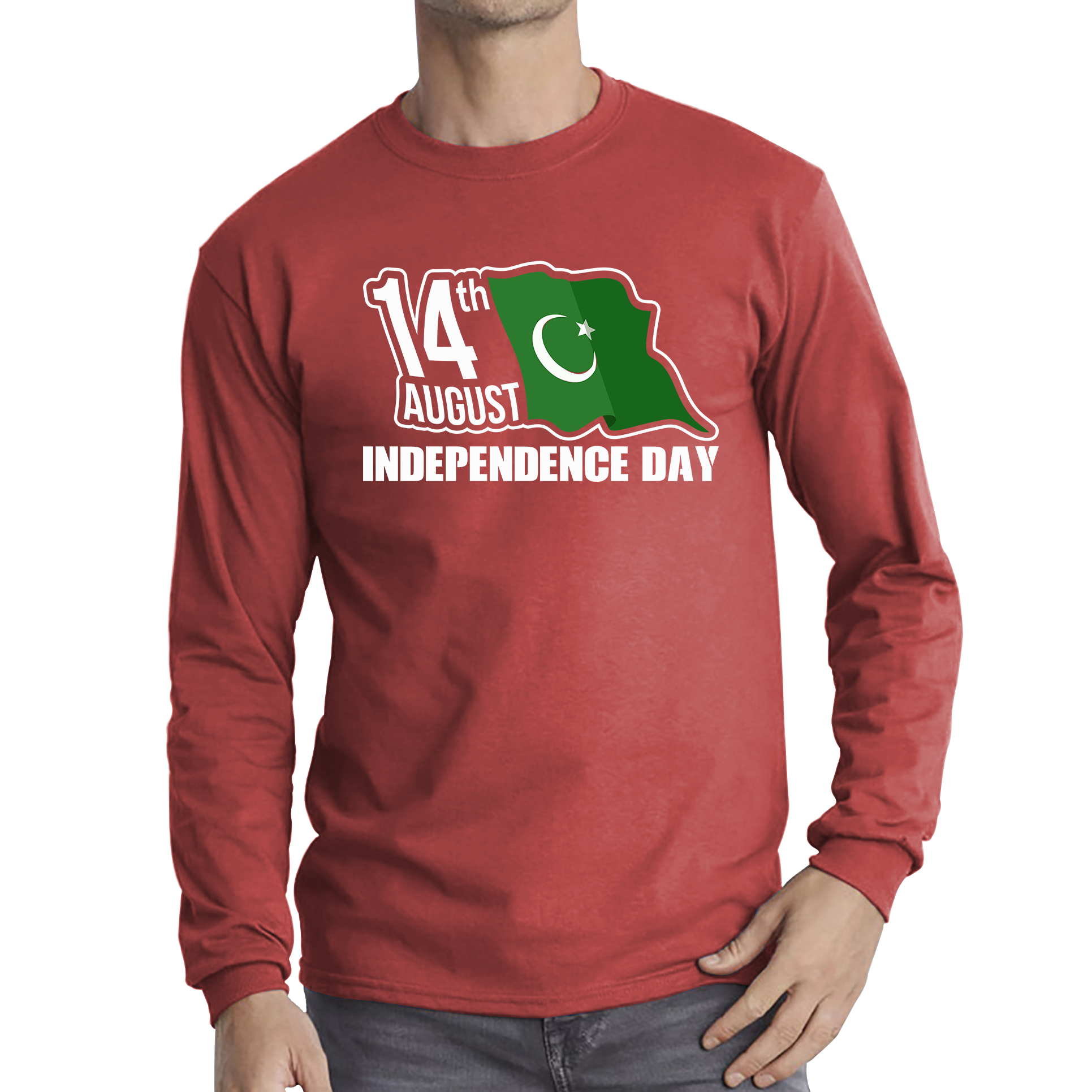Pakistani Flag Patriotic Long Sleeve T Shirt