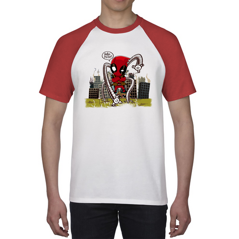Hello Peter Spiderman x Deadpool Spoof Baseball T Shirt