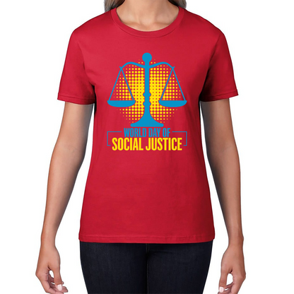 World Day Of Social Justice International Social Justice Human Rights Equality Civil Rights Criminal Justice Activism Womens Tee Top