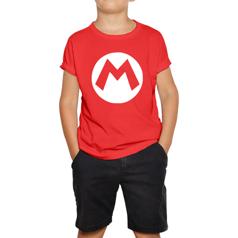 Mario Bros Character Logo Super Mario Mario Mario Bro Toad Retro Gaming Kids Tee