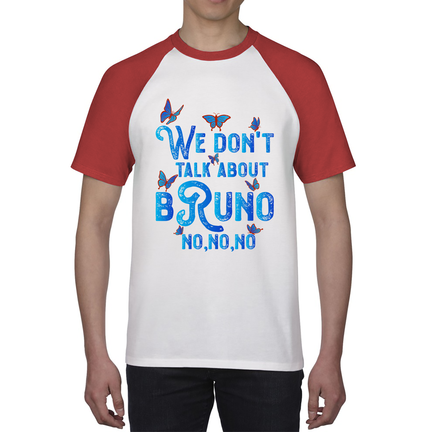 We Don't Talk About Bruno No No No Encanto Cartoon Movie Baseball T Shirt