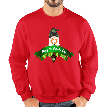 Happy St. Patrick's Day Leprechaun Gnome Irish Gnomes Lucky Gnomes Saint Patricks Day Unisex Sweatshirt